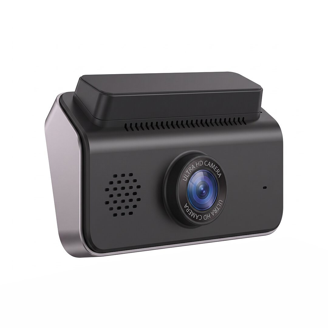 TWM A6 CarPlay dash cam front view with 2K lens and speaker grille