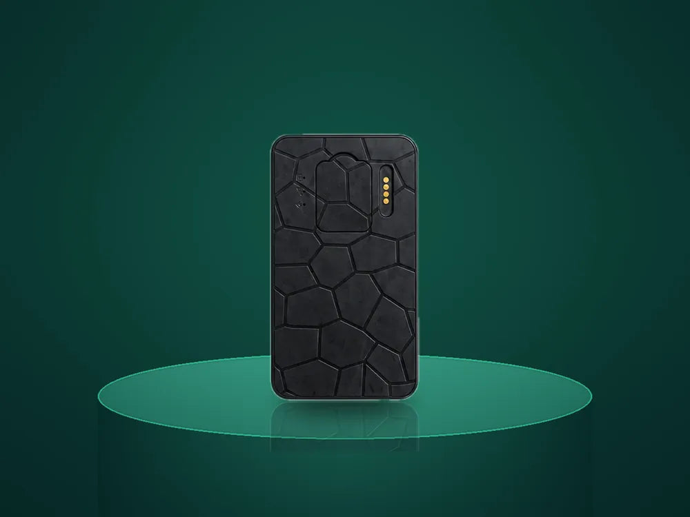 TWM G50 4G Magnetic GPS Tracker on a display stand