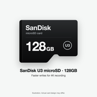 SanDisk U3 microSD card 128GB (illustration)
