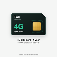 4G SIM card with 1 year of data for TWM GPS trackers (illustration)