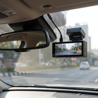 TWM A3 4K dash cam fitted behind the rear-view mirror
