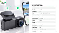 TWM A3 4K dash cam specifications
