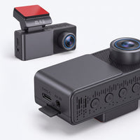 TWM A3 dash cam buttons and ports: USB-C power, AV-in and microSD slot
