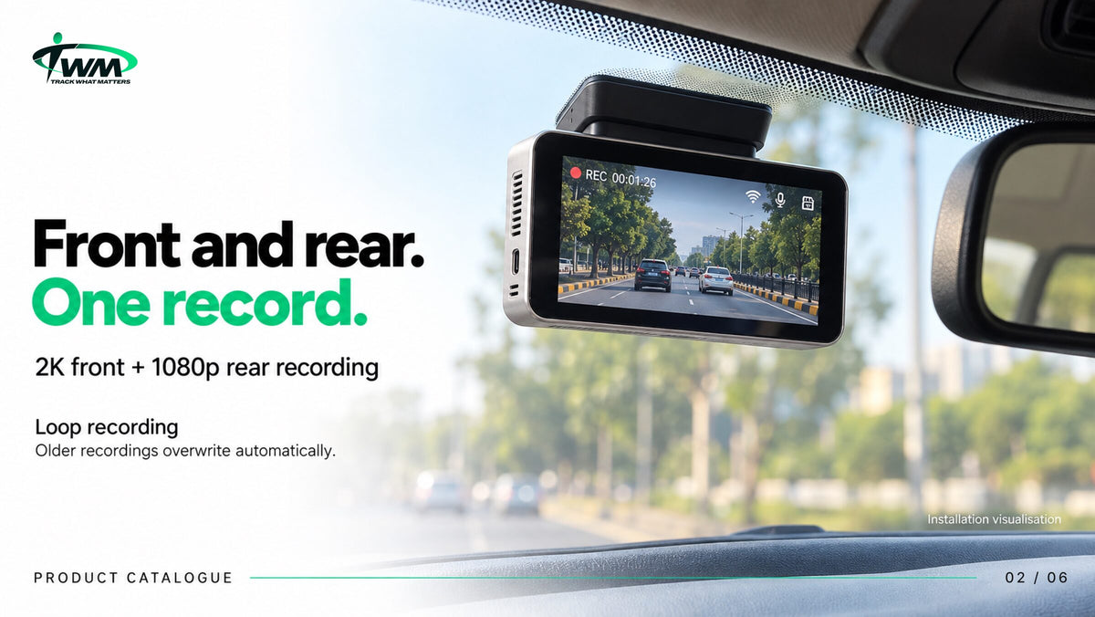TWM A6 records 2K front and 1080p rear with loop recording