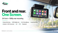 TWM A6 showing CarPlay on its 4.5 inch screen: screen mirroring, Wi-Fi, Bluetooth and FM