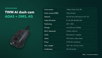 TWM AI dash cam specifications