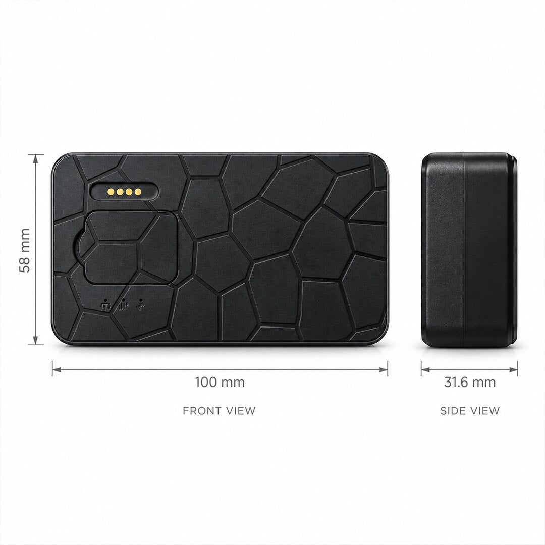 TWM G50 GPS tracker dimensions: 100 × 58 × 31.6 mm