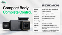 TWM R3 3 channel dash cam specifications