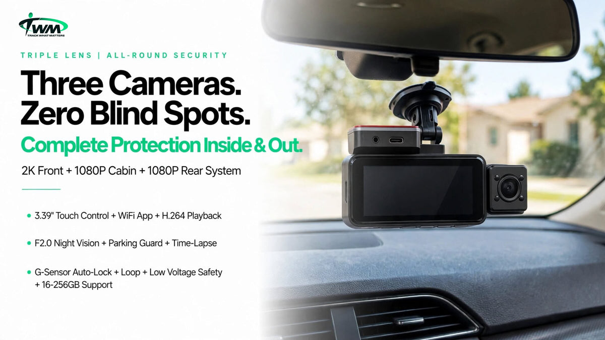 TWM R3: 2K front, 1080p cabin and 1080p rear recording in one dash cam