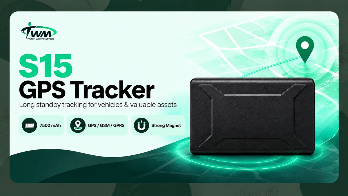 TWM S15 GPS tracker: 7,500 mAh battery and strong magnet