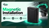 TWM S15 magnetic installation: strong built-in magnets hold it to the vehicle
