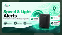 TWM S15 speed alarm, light alarm and status alerts for low battery and online / offline