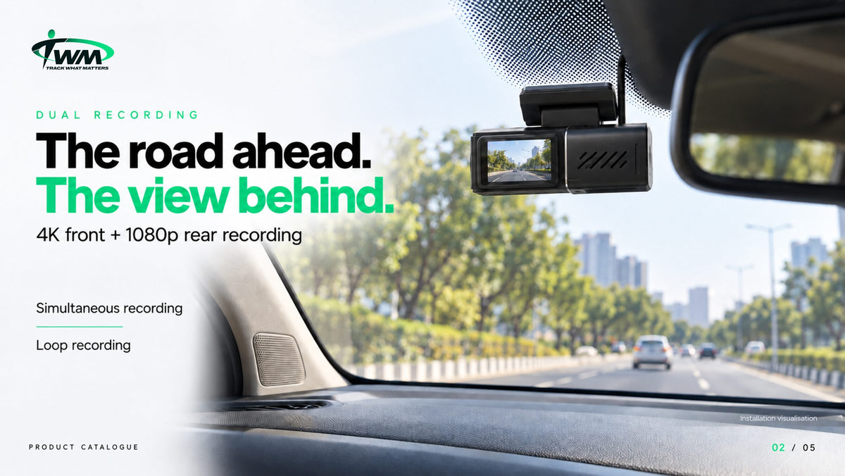 TWM S2 records the road ahead in 4K and the view behind in 1080p