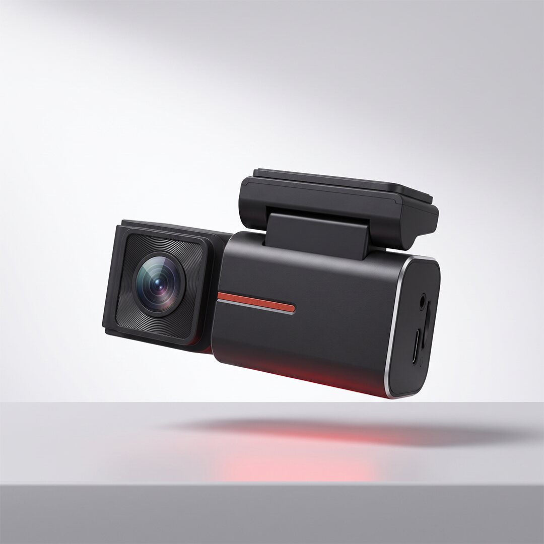 TWM S2 mini 4K dash cam, angled view